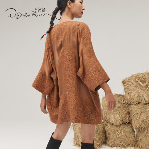 涂鸦桑蚕丝羊绒手工毛毡大衣SJF95W471W SJF95W547W 商品图1