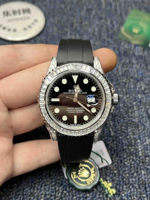 劳力士 ROLEX 游艇名仕系列 男士腕表 18K镀白金外圈嵌T冰糖钻 珠宝级镶嵌工艺 商品图1