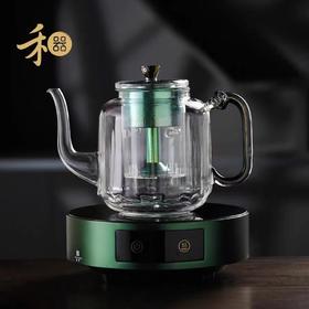 茶壶台湾禾器玻璃煮茶壶钛内胆高档蒸茶壶耐高温复古烧水壶高级煮茶器，单壶
