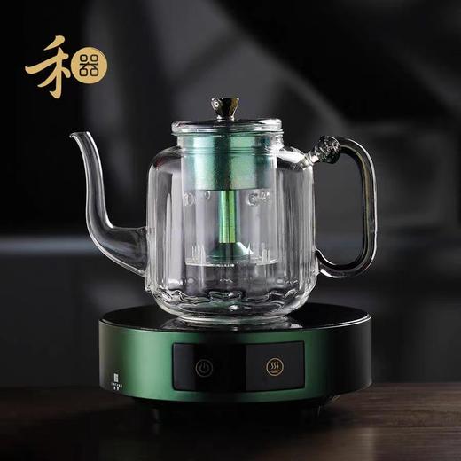 茶壶台湾禾器玻璃煮茶壶钛内胆高档蒸茶壶耐高温复古烧水壶高级煮茶器，单壶 商品图0