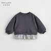 马克珍妮秋装新款 女童拼接碎花下摆宽松卫衣 儿童上衣231603 商品缩略图2