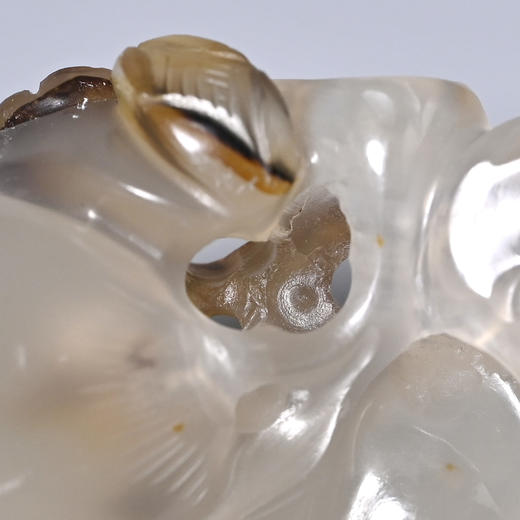 清代冰糖玛瑙俏色“福寿双全”立体圆雕 商品图7