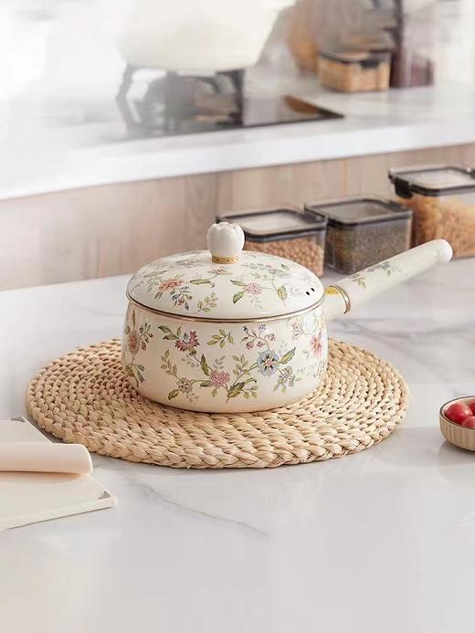 奶锅普罗旺斯系列陶瓷单柄汤锅日本进口 商品图0