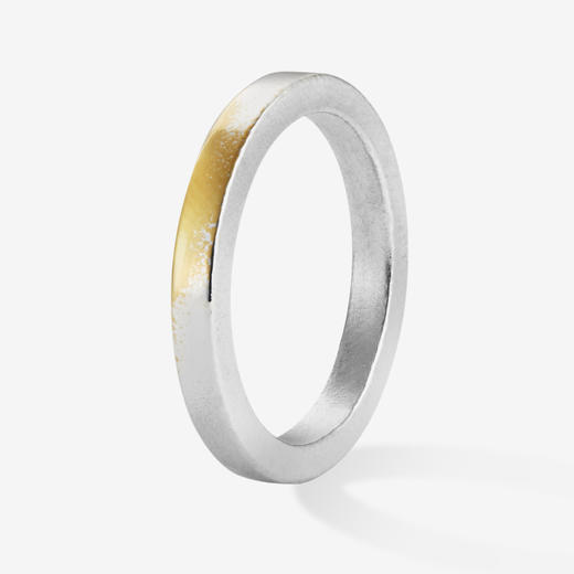 订购12周到｜TORAFU-SQUARE-纤细款（2mm） 24K黄金镀银 戒指 （单只）［日本设计师］ 商品图2