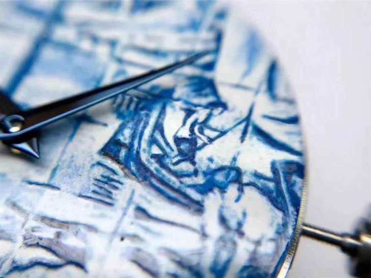 FL厂百达翡丽5089G真微绘珐琅工艺腕表细节图鉴赏-《太加斯河上垂钓》