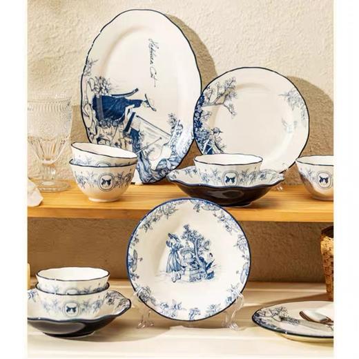 赫本猫陶瓷餐具套装 饭碗菜盘子甜品盘牛排盘 商品图5