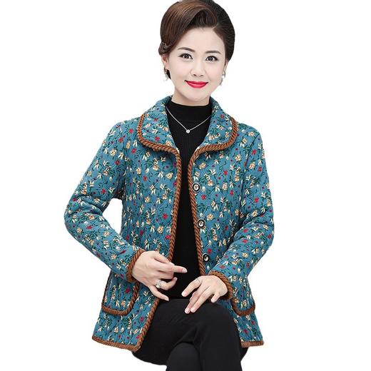 【加绒碎花小棉袄】妈妈秋冬装小棉衣  短款棉服外套洋气  中老年人大码 商品图4
