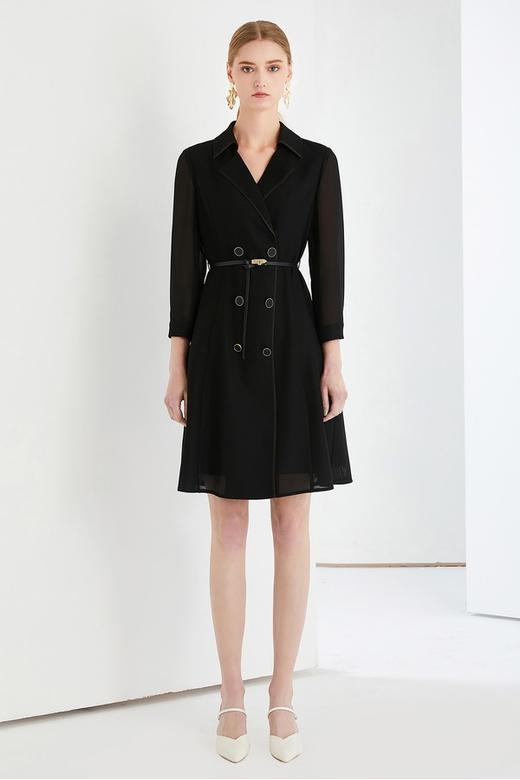 MISICAKOO/茉诗可可 优雅翻领双排口束腰连衣裙 13232 商品图5