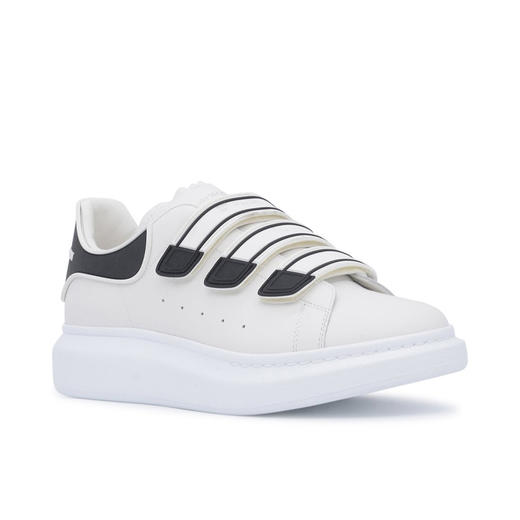 ALEXANDER MCQUEEN 亚历山大.麦昆 男士黑尾阔型三绑带休闲运动鞋 白色 750337 WIDJK 9360 商品图1