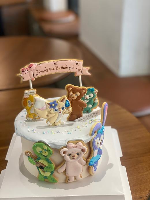 迪士尼达菲家族糖霜饼干奶油蛋糕 商品图0