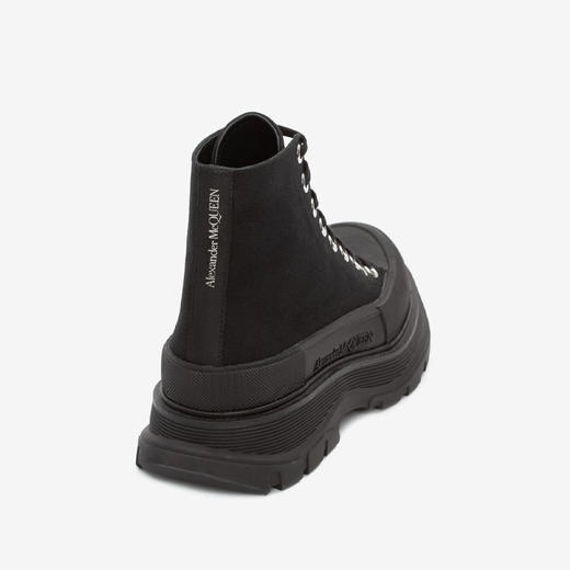 ALEXANDER MCQUEEN 亚历山大.麦昆 女士帆布高帮休闲运动鞋 黑色 697080 W4MV2 1000 商品图2