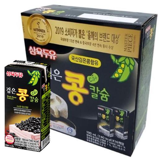 三育豆奶黑豆钙(195mlx16)삼육 검은콩칼슘 두유[企业] 商品图0