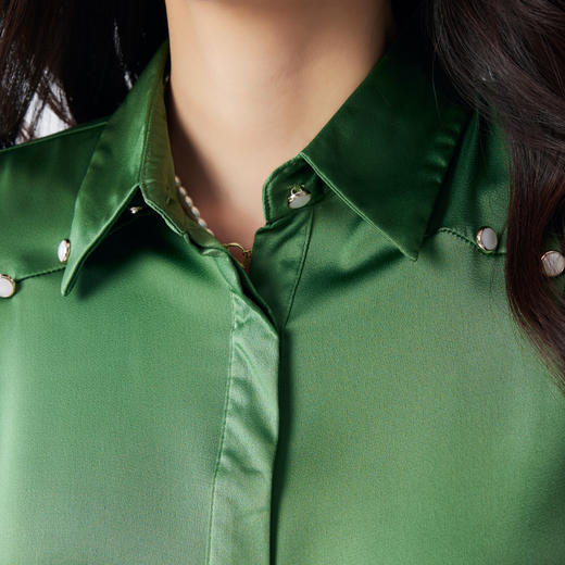 【简约商务】罗蒙春秋款女士长袖衬衫气质优雅百搭通勤知性长袖衬衫女 商品图4