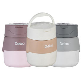 德铂露比（Debo）不锈钢汤罐多功能杯罐304不锈钢早餐杯保温饭盒500ml