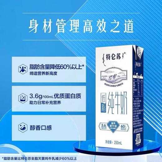 蒙牛特仑苏低脂纯奶250ml*12/提 商品图3