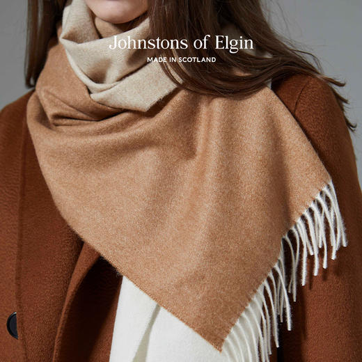 180×29cm Vicuna 骆马毛&羊绒混纺渐变色围巾 商品图1