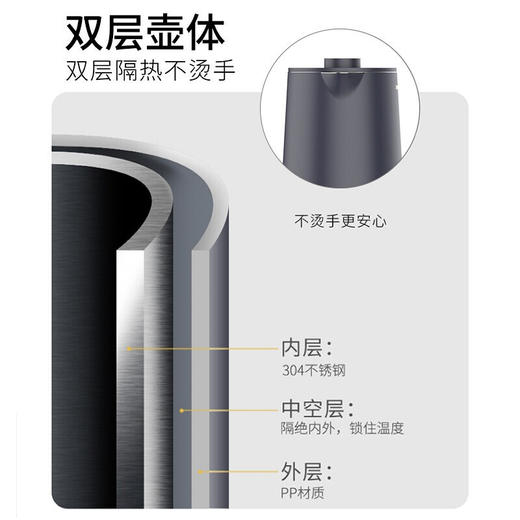 【KL】电热水壶 九阳（Joyoung） K17FD-W6310  1.7L 商品图3