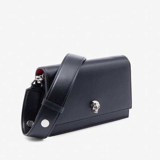 【一】ALEXANDER MCQUEEN 亚历山大.麦昆 女士小号 Skull 单肩包 黑色 757626 1BLCM 1000 商品图1