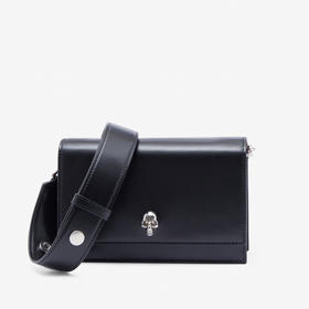 【一】ALEXANDER MCQUEEN 亚历山大.麦昆 女士小号 Skull 单肩包 黑色 757626 1BLCM 1000