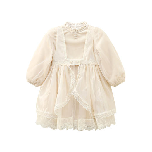 笛莎Deesha 连衣裙2023冬季新款蕾丝花边连衣裙 商品图4