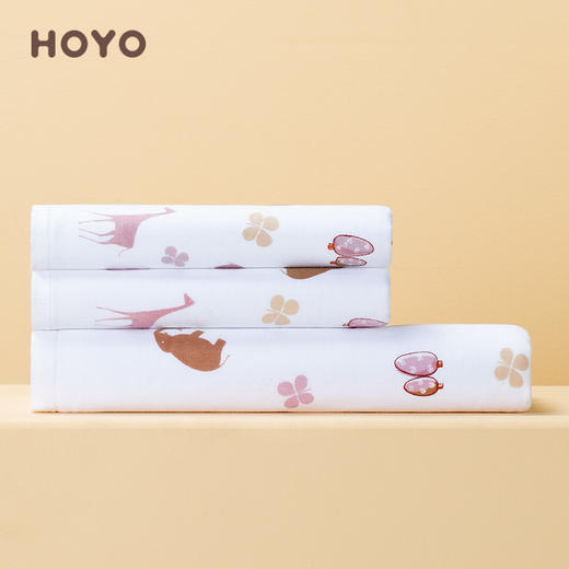 HOYO厚裕 布艺印河马毛浴三件套（毛巾*2+浴巾*1） 商品图5