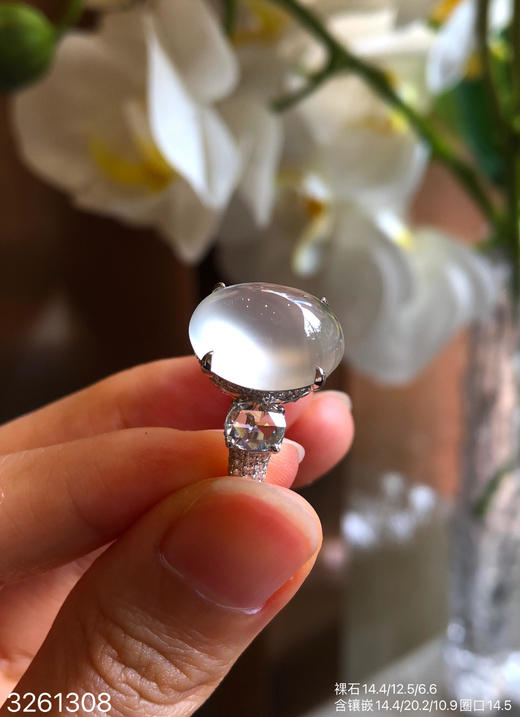 3261308，玻璃蛋面戒指。具体价格微信咨询 商品图0