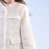 笛莎Deesha 童装女童外套2023冬季新款木耳边金丝格纹小香外套 商品缩略图3