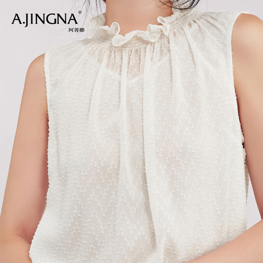 【商场同款】阿菁娜挂脖无袖时尚优雅衬衫上衣A28X101001 商品图4