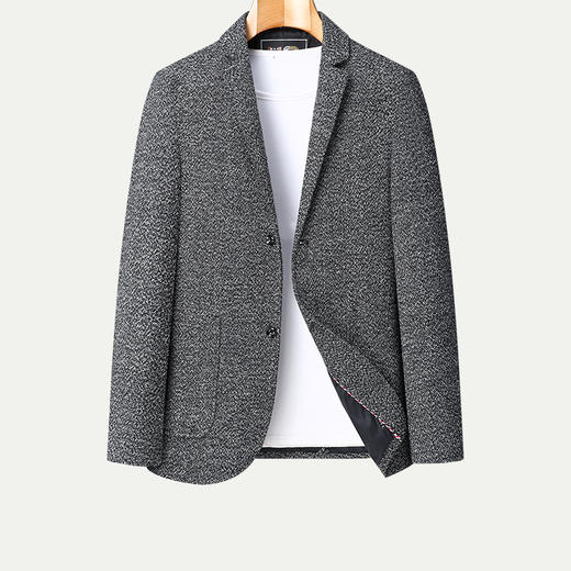 【新款DB】大依优型大码男装两粒扣西服外套休闲商务加肥加大上衣男士正装潮 商品图0