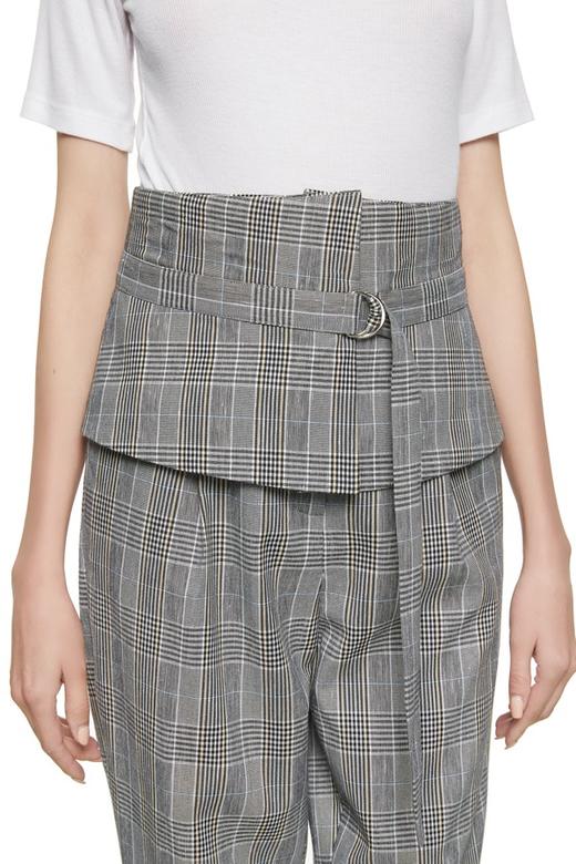 ELLA JADE 束腰格纹九分西装裤 7183 商品图2