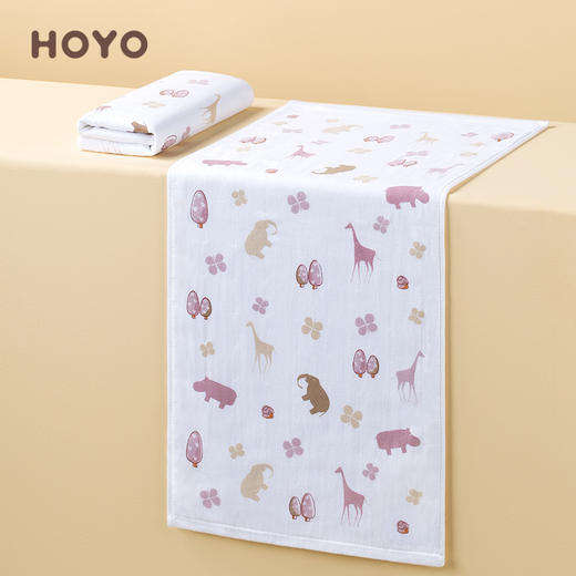 HOYO厚裕 布艺印河马毛巾双条装礼盒 商品图5