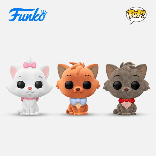 Funko POP! 迪士尼100周年猫儿历险记3个装植绒款限定款公仔手办摆件 68392 商品图0