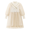 笛莎Deesha 童装女童连衣裙2023冬季针织香风拼接网纱连衣裙 商品缩略图4