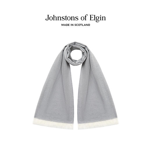 Johnstons of Elgin人字纹超细美利奴羊毛披肩空调毯大围巾 商品图4