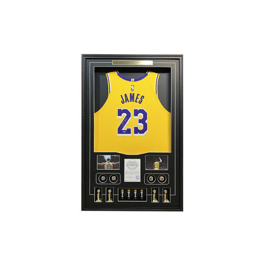 收藏系列 詹姆斯 湖人队23号黄色 亲笔签名球衣 商品图0