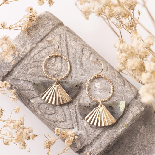 ZOAJE TIMELESS系列半月形拉长石耳环/项链VIETNAM 商品图4