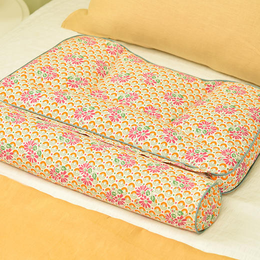 日式雏菊系列模块枕头分区护颈椎枕头纯全荞麦壳助睡眠 商品图1