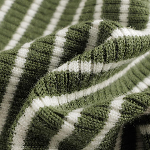 【马克珍妮 芦芙】冬装新款 女童羊毛条纹高弹高领柔软毛衣231970 商品图4