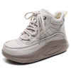 高帮厚底短靴，秋冬季新款韩版白色松糕鞋运动休闲老爹鞋FD23636 商品缩略图4