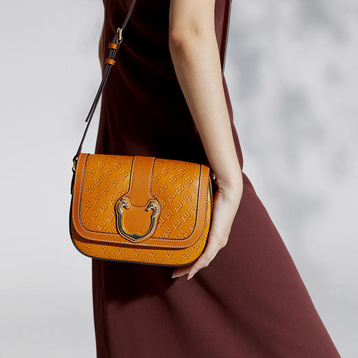 保兰德PLD东方雅奢经典系列头层牛皮马头马鞍包通勤必备女包 商品图7