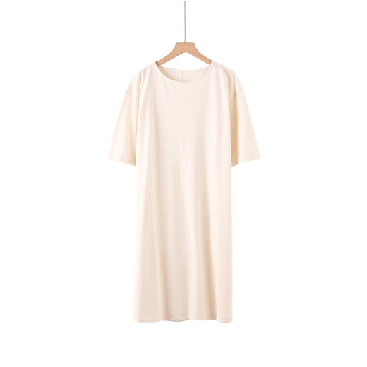 睡裙 | 本白色中性款 棉质居家衣服 睡袍 手帕包装 小亘【贴身衣物一经售出非质量问题不退不换】 商品图0