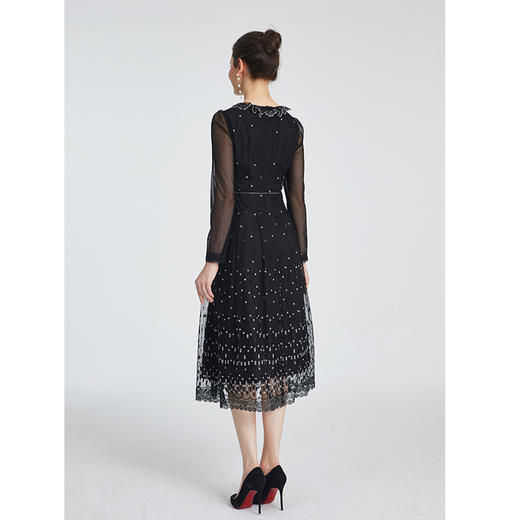 司歌蕾丝长袖优雅新中式连衣裙A881099 商品图3