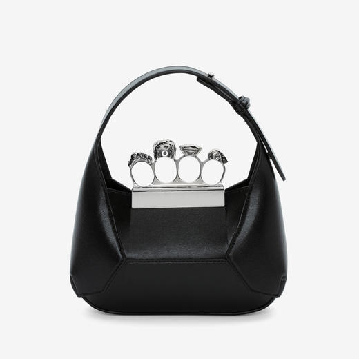 ALEXANDER MCQUEEN 亚历山大.麦昆 女士 Jewelled Hobo 迷你提挎包 黑色 731136 DYTAB 1000 商品图2