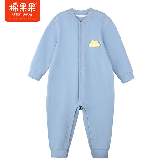 棉果果冬季新品内衣家居5A抗菌男童对开连体衣M411722423729 商品图0
