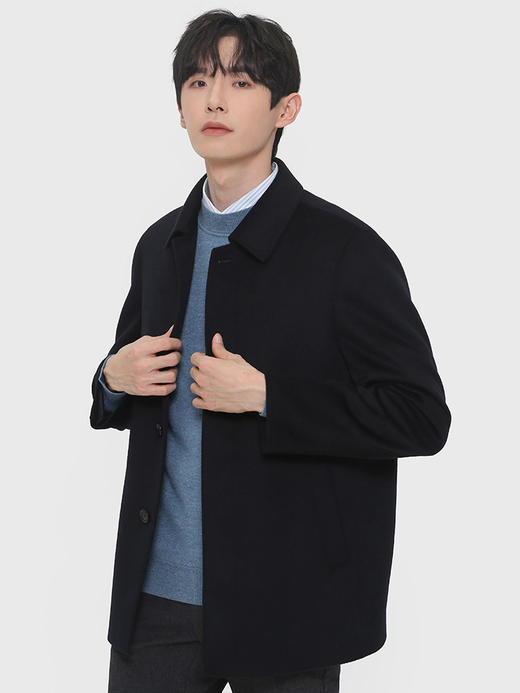 callisto黑色羊毛羊绒混纺羽绒大衣
 FSFEC125H BK 商品图0