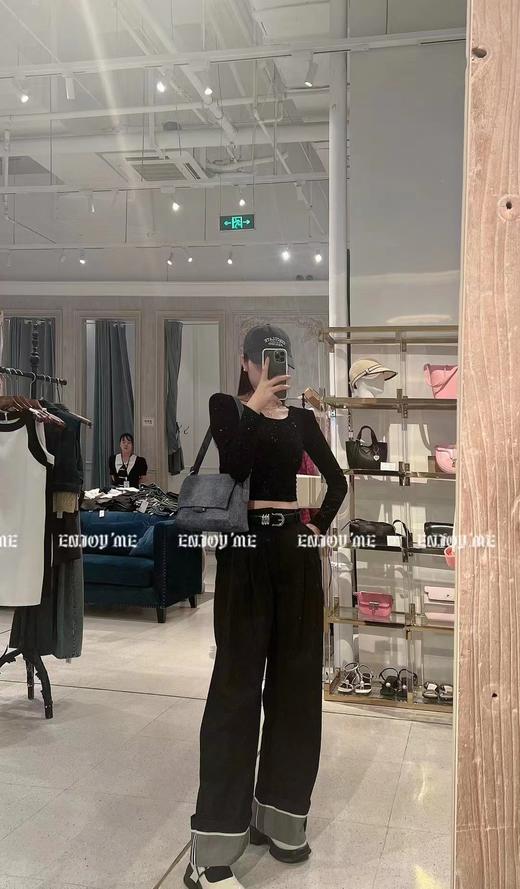 【门店同款】秋季细闪露背长袖T恤上衣 154099091 商品图0