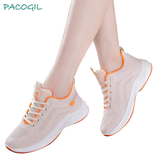 DD-帕克吉尔2023春夏新款运动鞋休闲女鞋软底飞织透气跑步鞋旅游鞋 商品图2