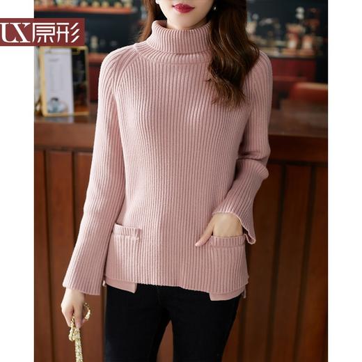 【现货7天】羊绒衫高领毛衣女宽松外穿2023秋冬新款韩版套头慵懒羊毛外套 商品图2