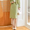 百姿 秋季新品经典百搭纯色后开叉半身裙通勤风高腰口袋包臀裙 商品缩略图0