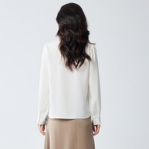 【简约大方】罗蒙春秋款女式长袖衬衫亲肤柔软百搭舒适优雅长袖衬衫女 商品图4